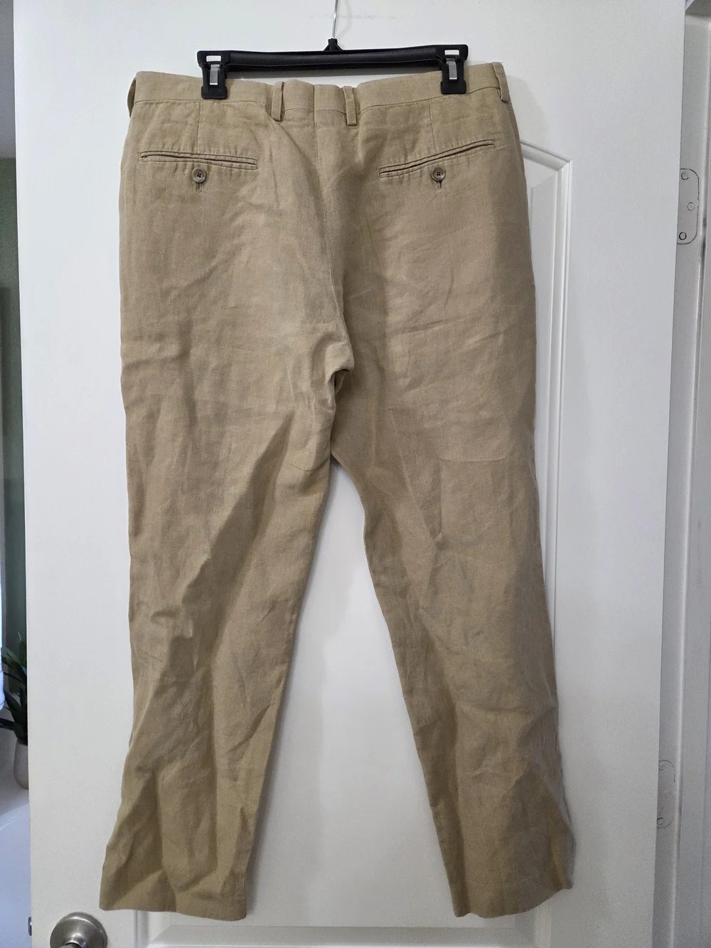 J. Crew Tan Linen-Blend Chinos